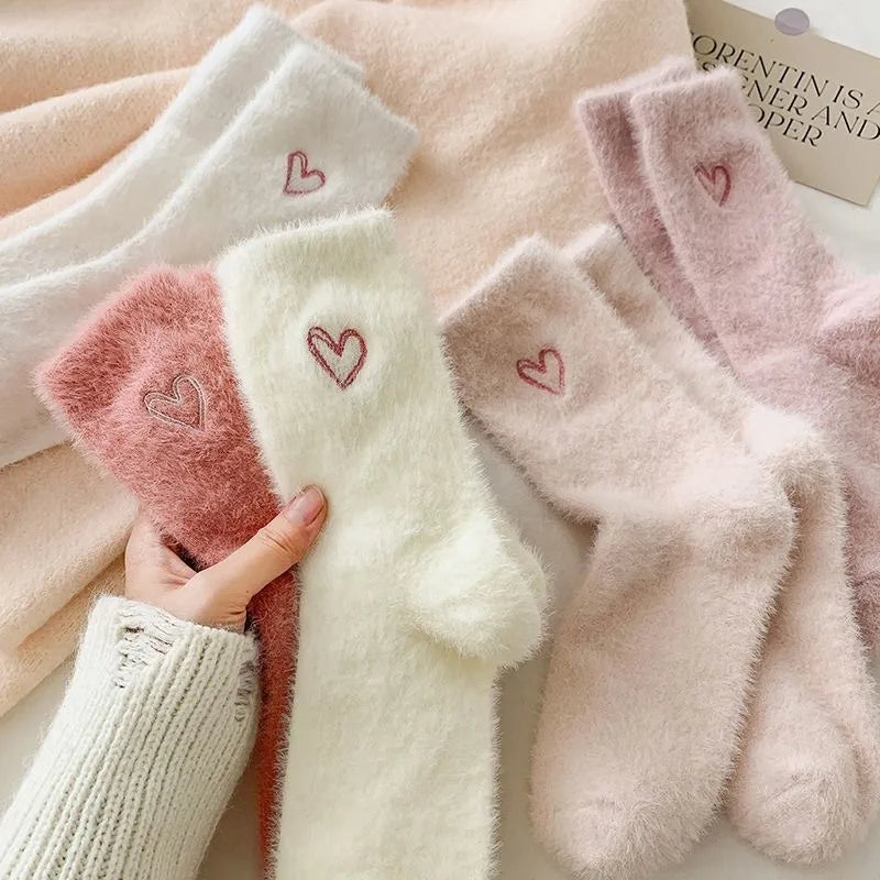 Everyday Soft Bow Socks – 5 Pack | Cozy Fluffy Socks for Winter